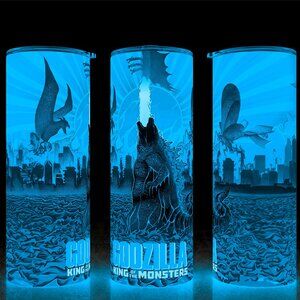 Glow in the Dark Godzilla King of All Monsters Japanese Stylized Cup Mug Tumbler
